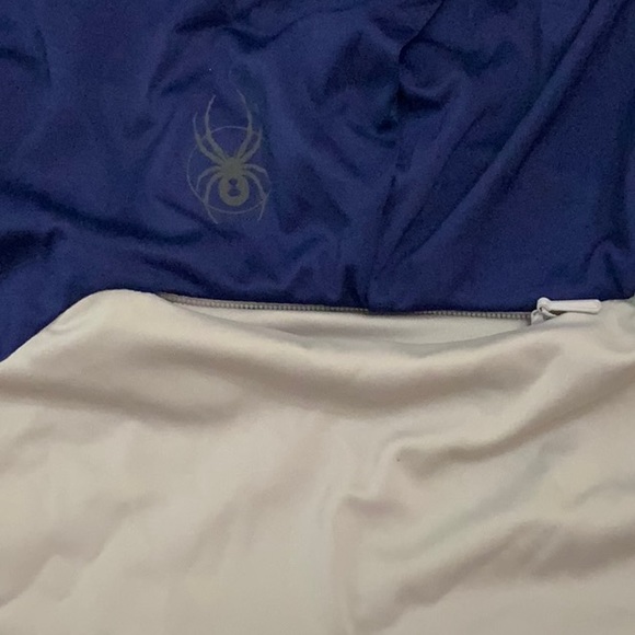 Spyder CYCLING HOODED top - Royal/Grey/Turq - Picture 7 of 12